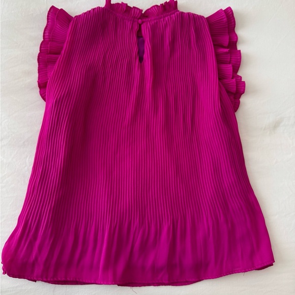 TCEC Ruffled Sleeveless Top in Vibrant Pink - Picture 5 of 5
